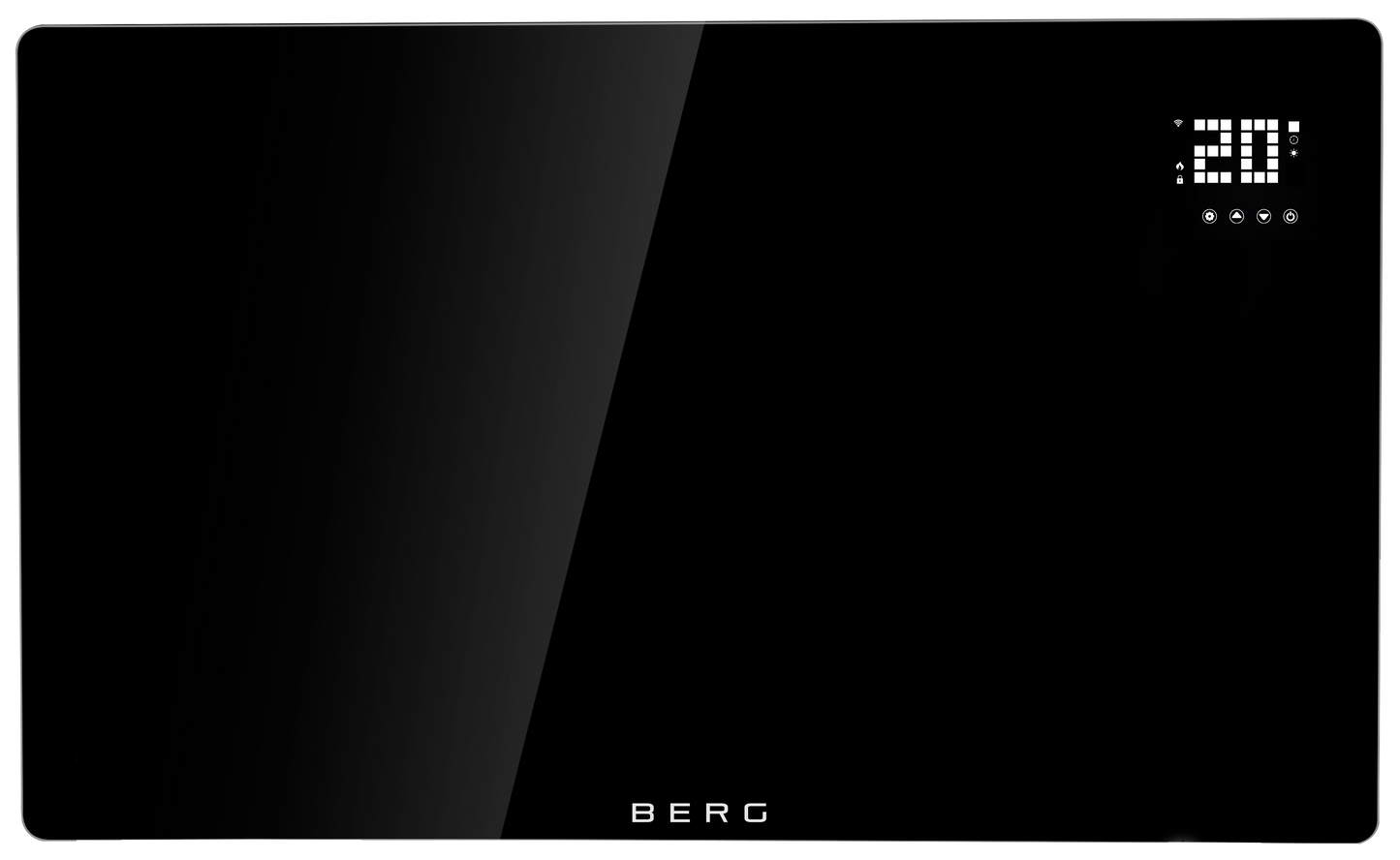 BERG Far Infrared Electric Wi-Fi/Remote Control Smart Glass Panel Heater - Ultraslim (12mm)